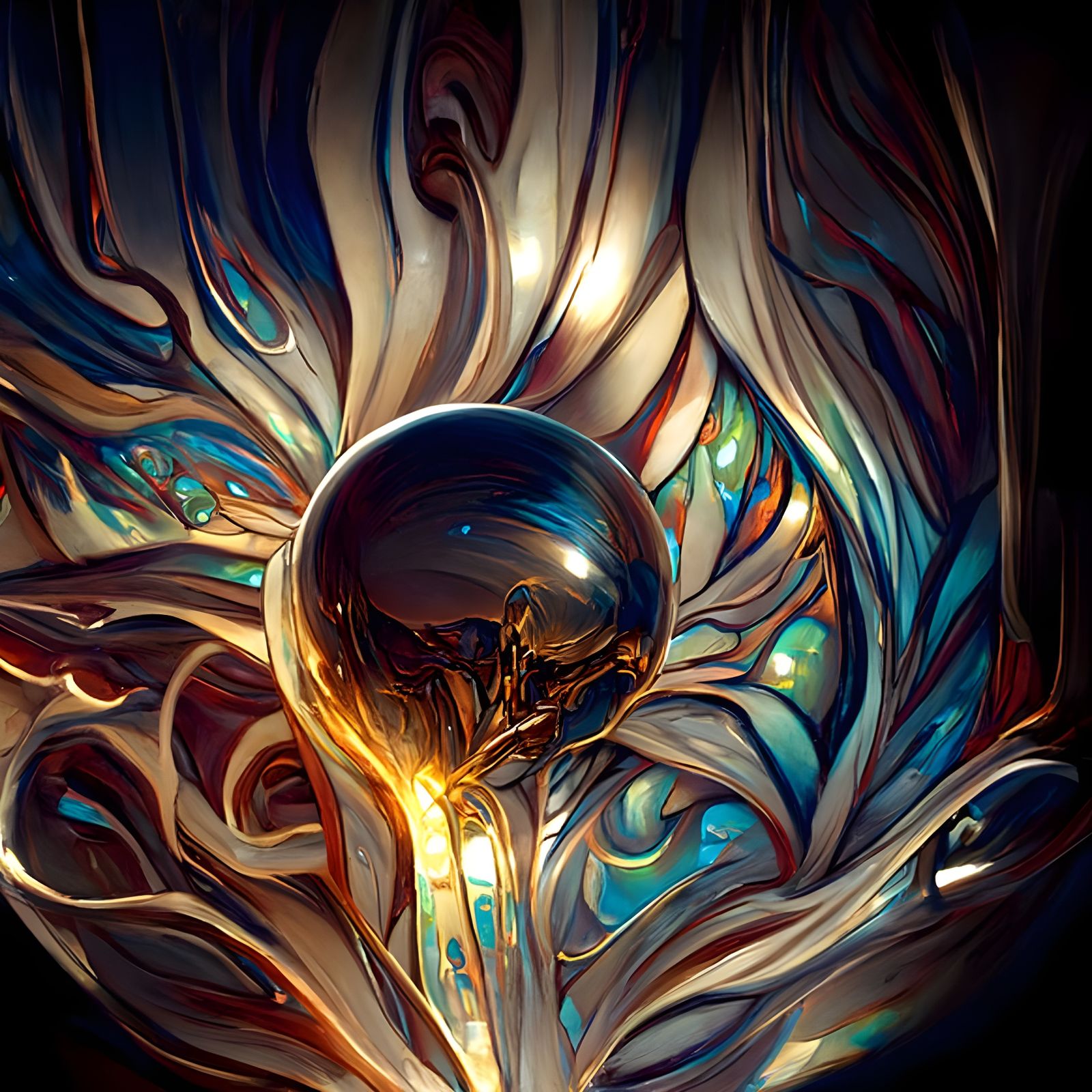 Detailed Stained-Glass Digital Painting in 8K