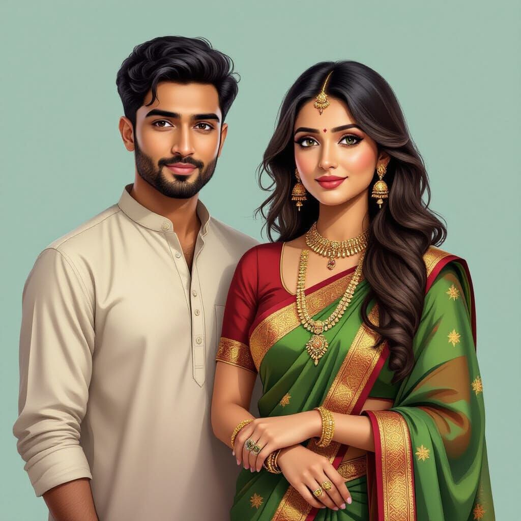 Ancient Style Digital Art of Shahid Declaring Marriage