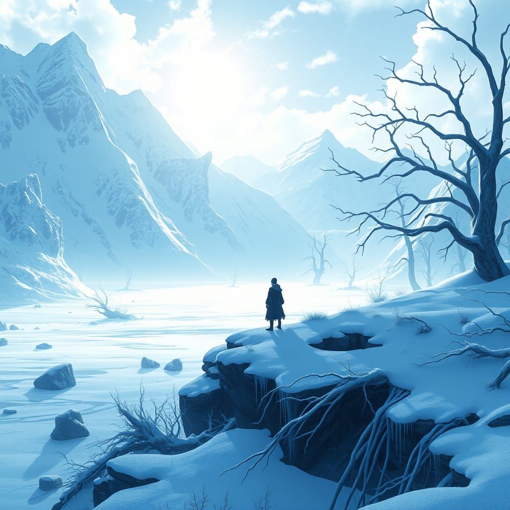 Frozen Tundra: A 3D Anime Art Piece