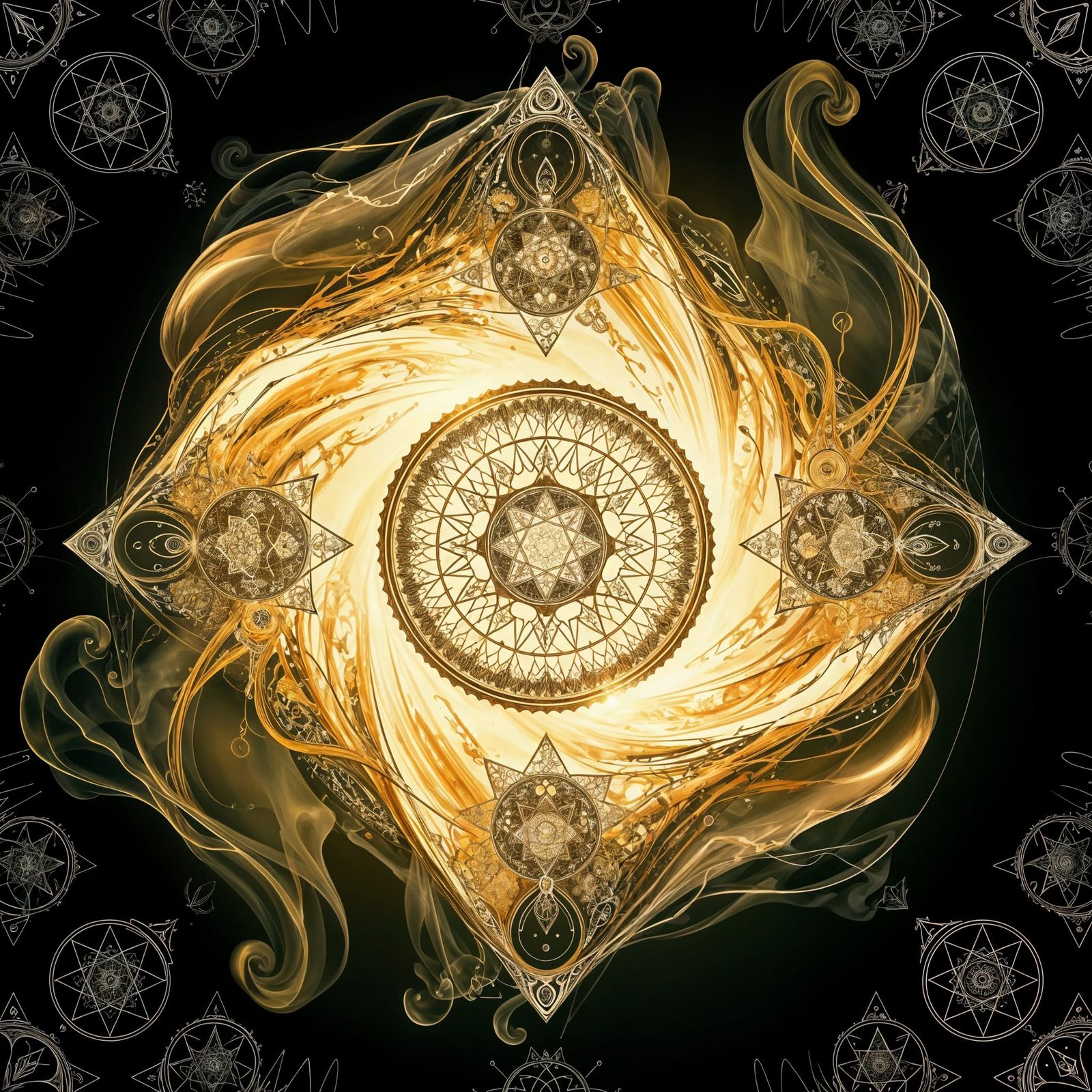 Sacred Geometry Dreamscape in Ethereal Light