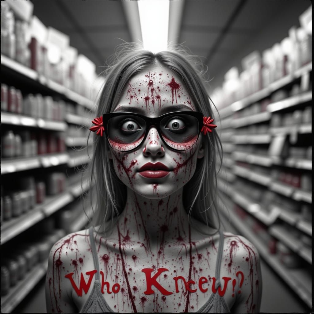 Zappy Girl Outside Walmart with "Who Knew?" Text