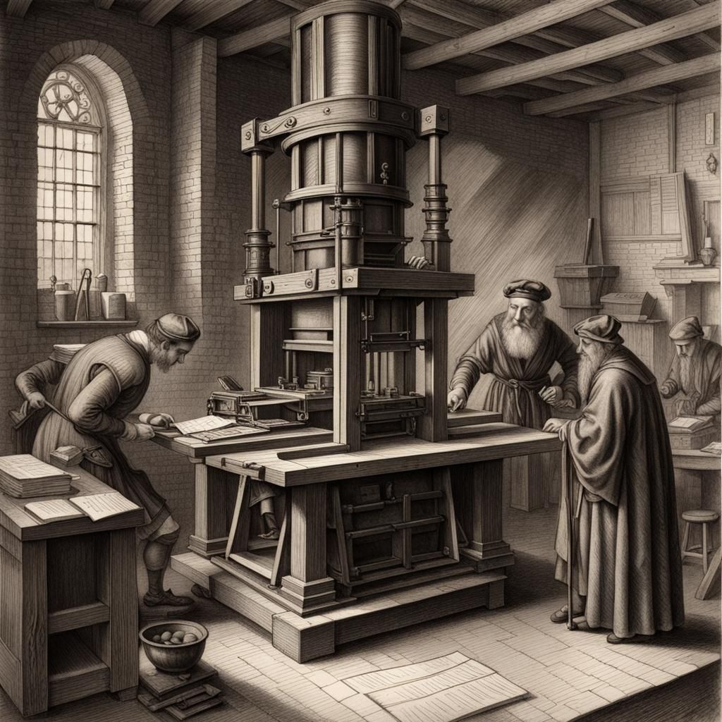 The Gutenberg Printing Press in 1440