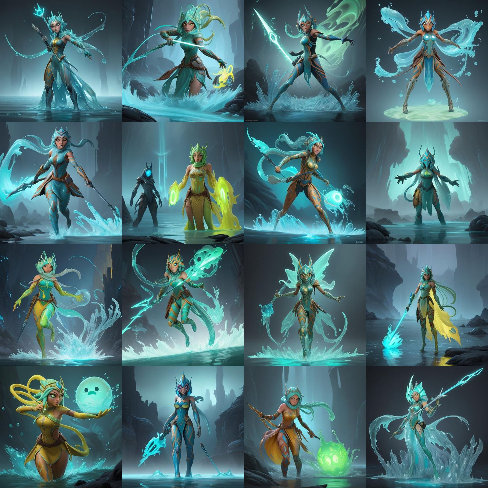 Ahsoka as Slime Girl: Dark Fantasy Concept Art