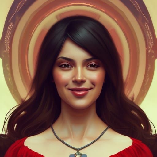 Radiant Latina Portrait in Dynamic Lighting