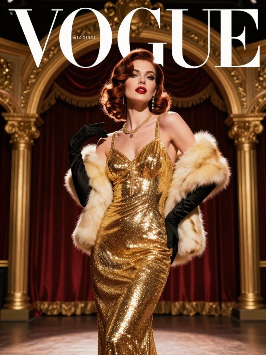 1920s Flapper on Stage: Golden Vogue Cover