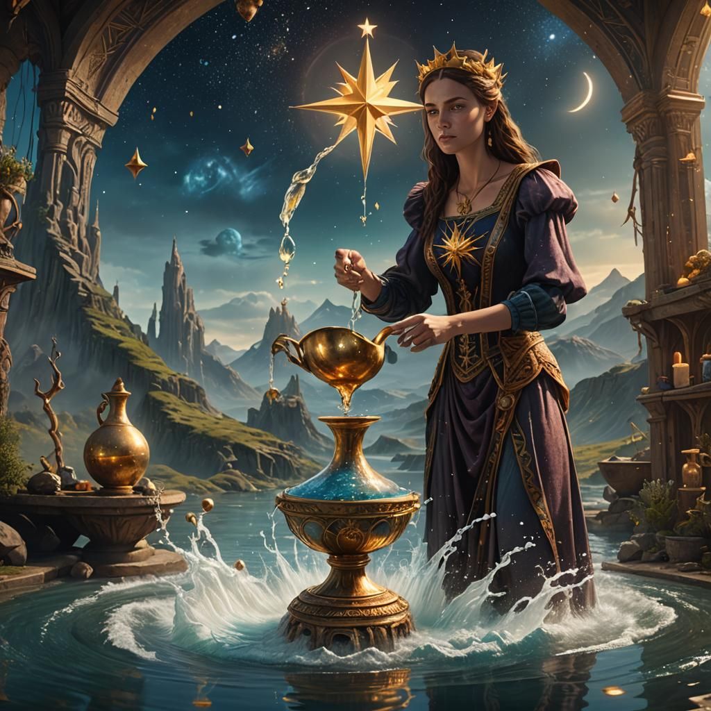 The Star Tarot Card: Surreal Matte Painting