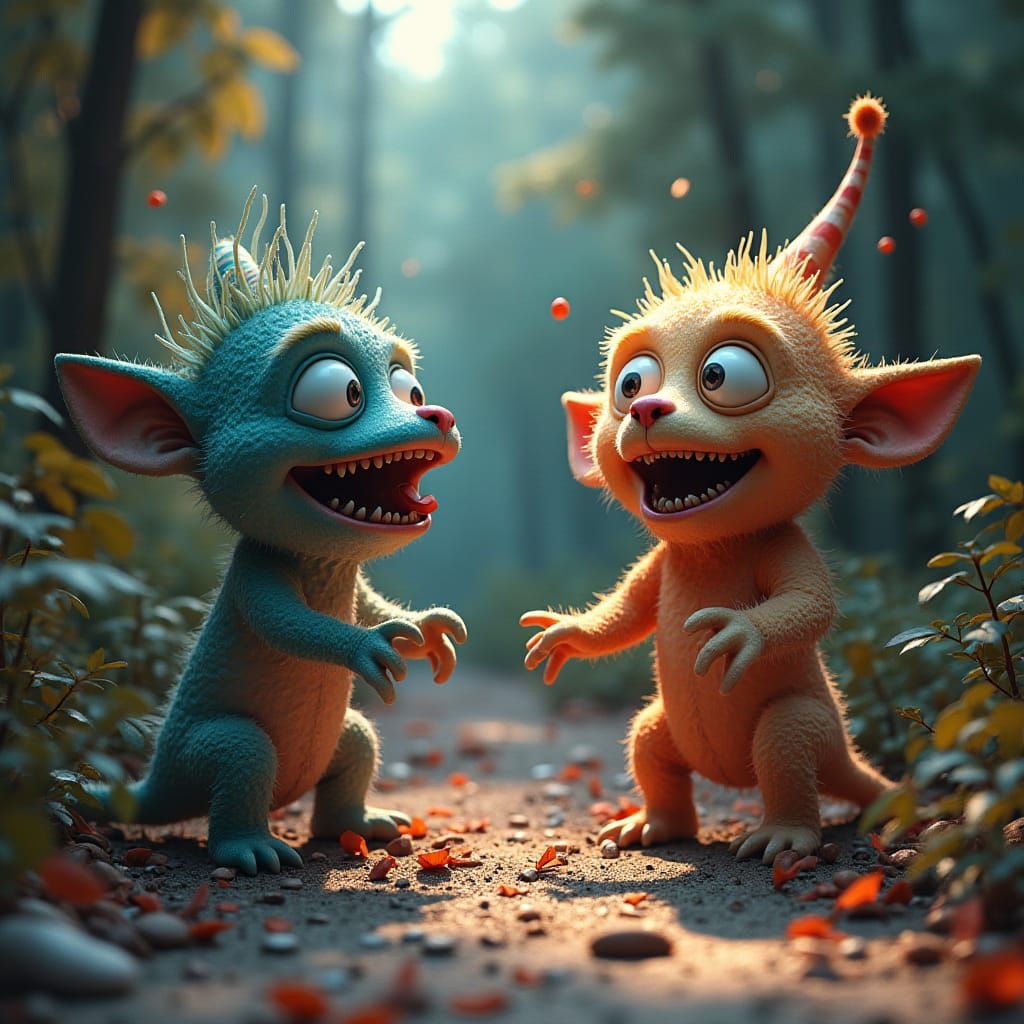 Surreal Scene: Bizarre, Funny, and Eerie Elements