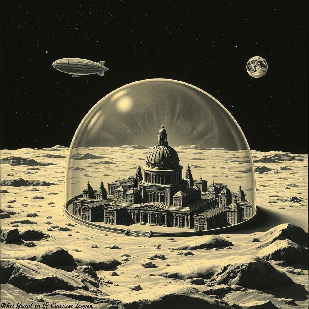 Metropolis on the Moon, 1920s Sci-Fi