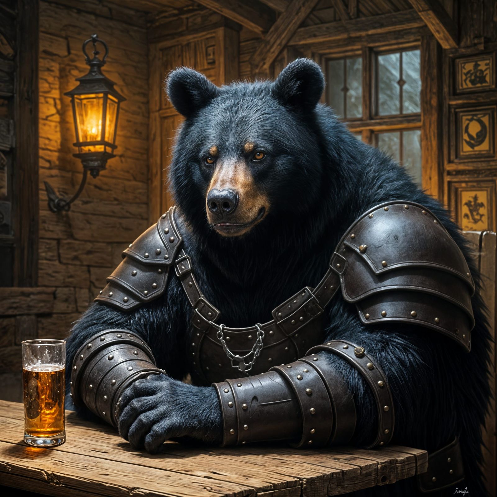 Epic Black Bear Rogue in Tavern
