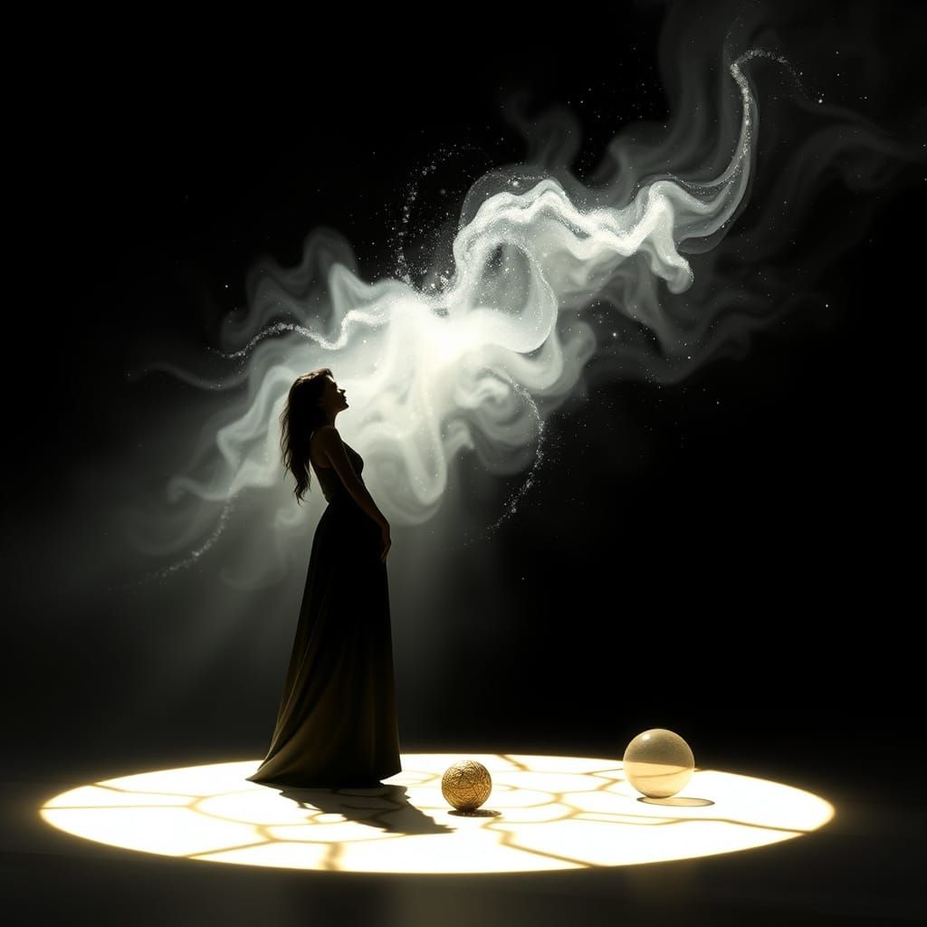 Abstract Sci-Fi Concept: Reality Shifting Fragments