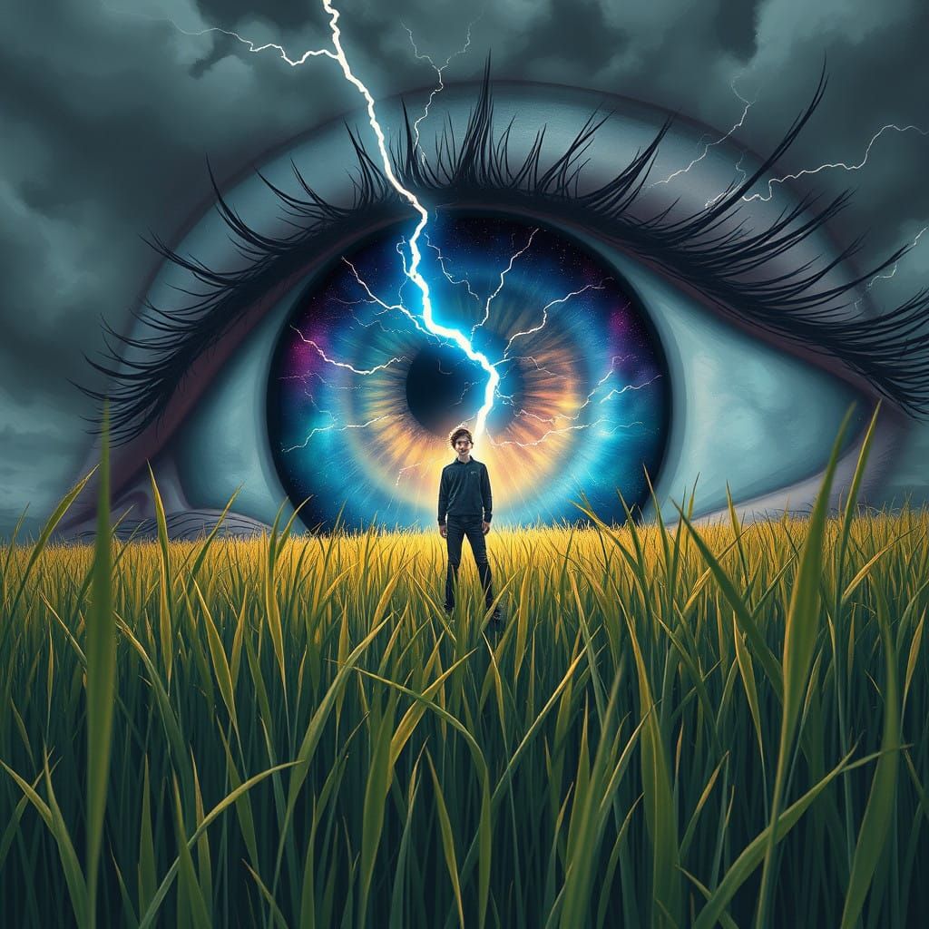 Hero Awakens with Cosmic Power in Golden Hour