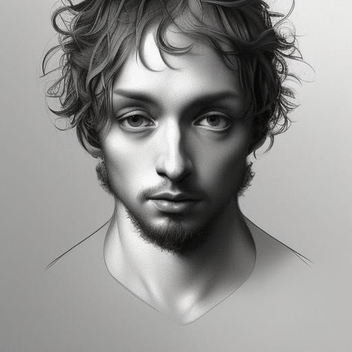 Young Man Portrait in the Style of Dürer