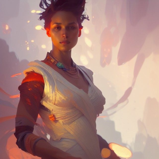 Desert Woman: Hyperdetailed Concept Art in Art Nouveau Style