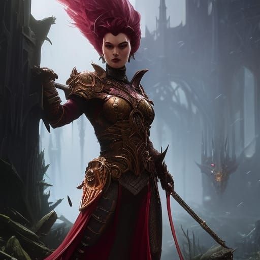 King Vampire Portrait in Detailed Fantasy Art Style