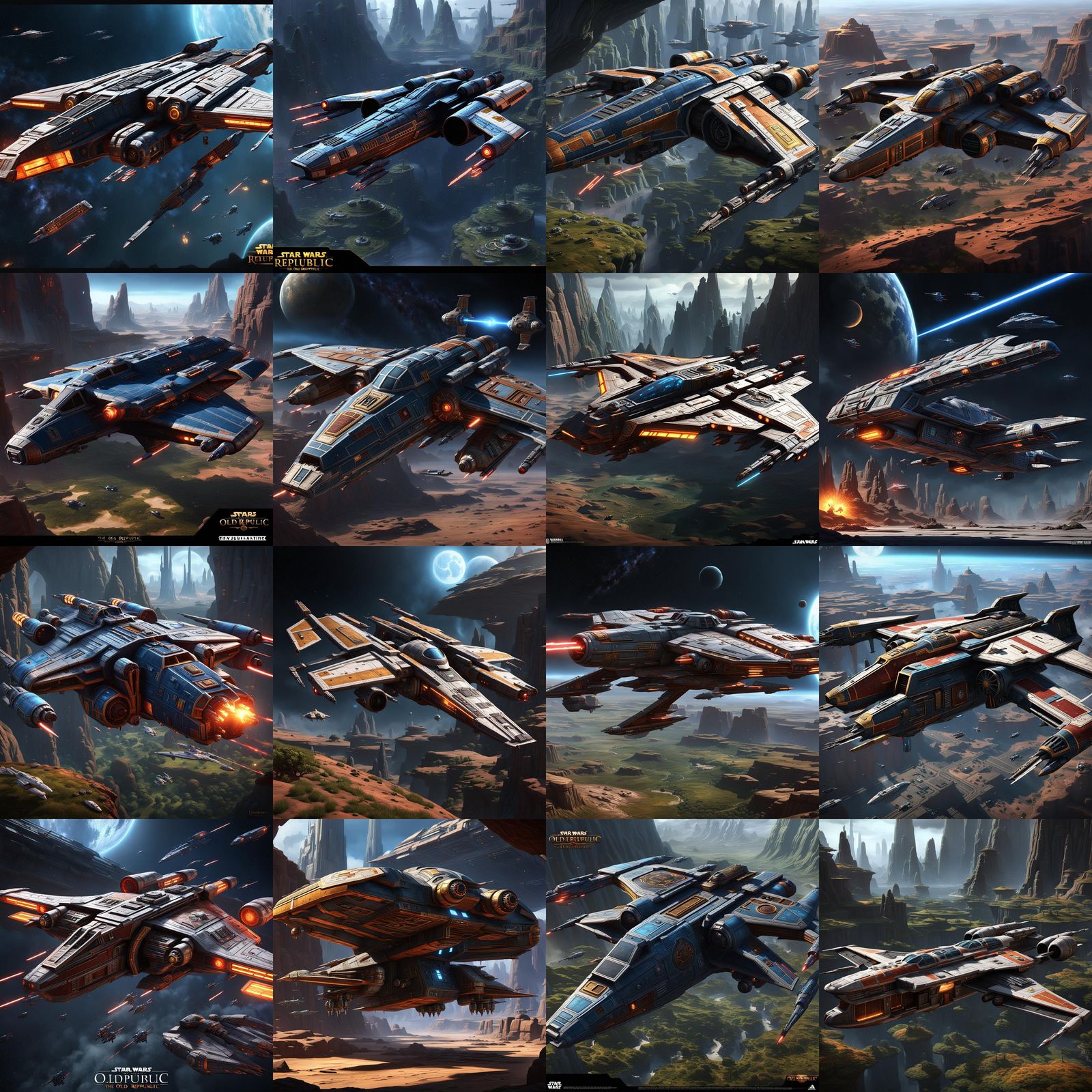 Star Wars Zakuul Bomber: Detailed Matte Painting