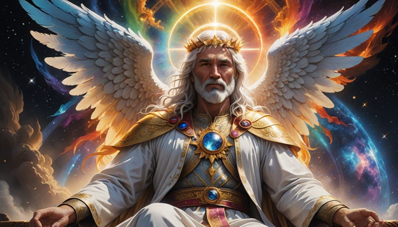 Heavenly Elders in Golden White Glory