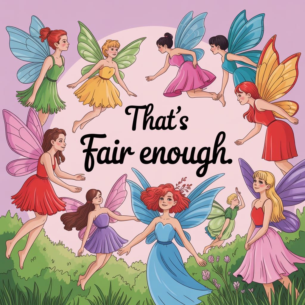 Colorful Fairies in Enchanted Forest