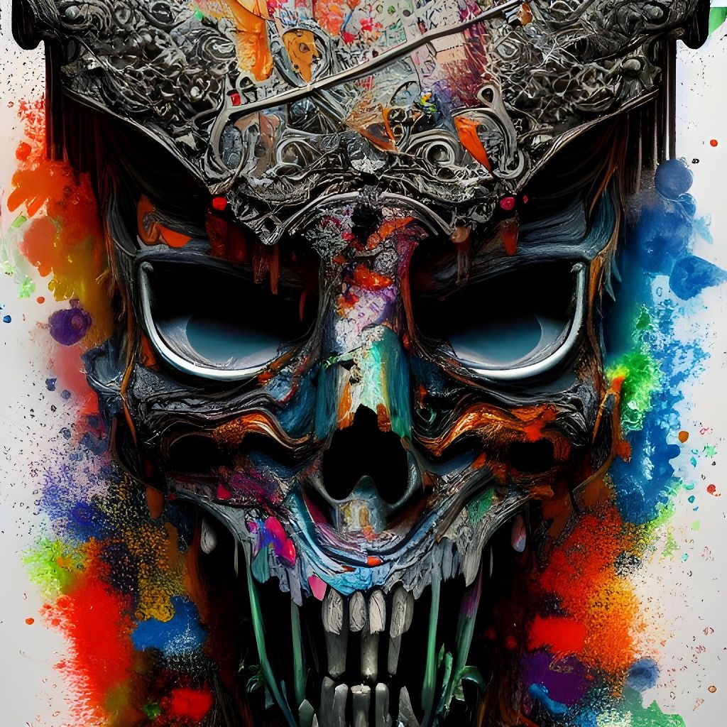 Cursed Artifact in Splatter Paint Style