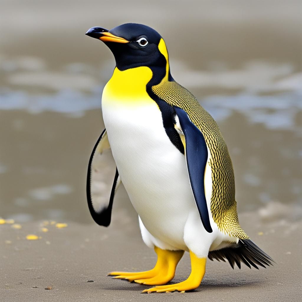Yellow Penguin with Wings: A Whimsical Creation