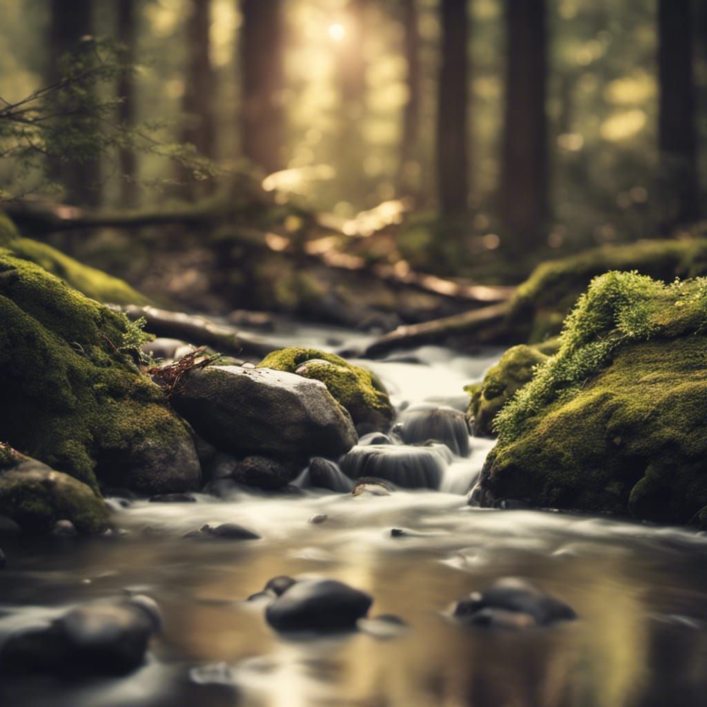 Stargate Above Forest Stream: Professional Photography