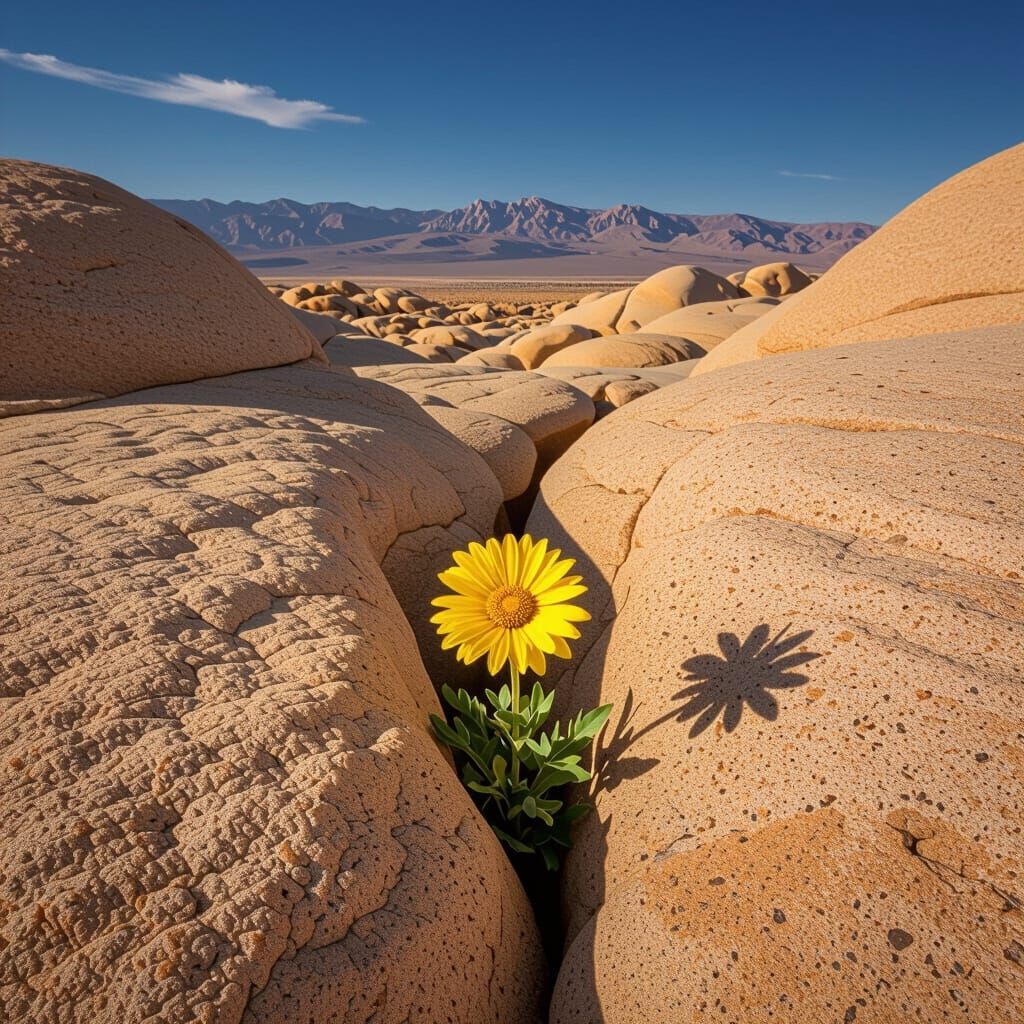 Desert Daisy in Dramatic Lighting