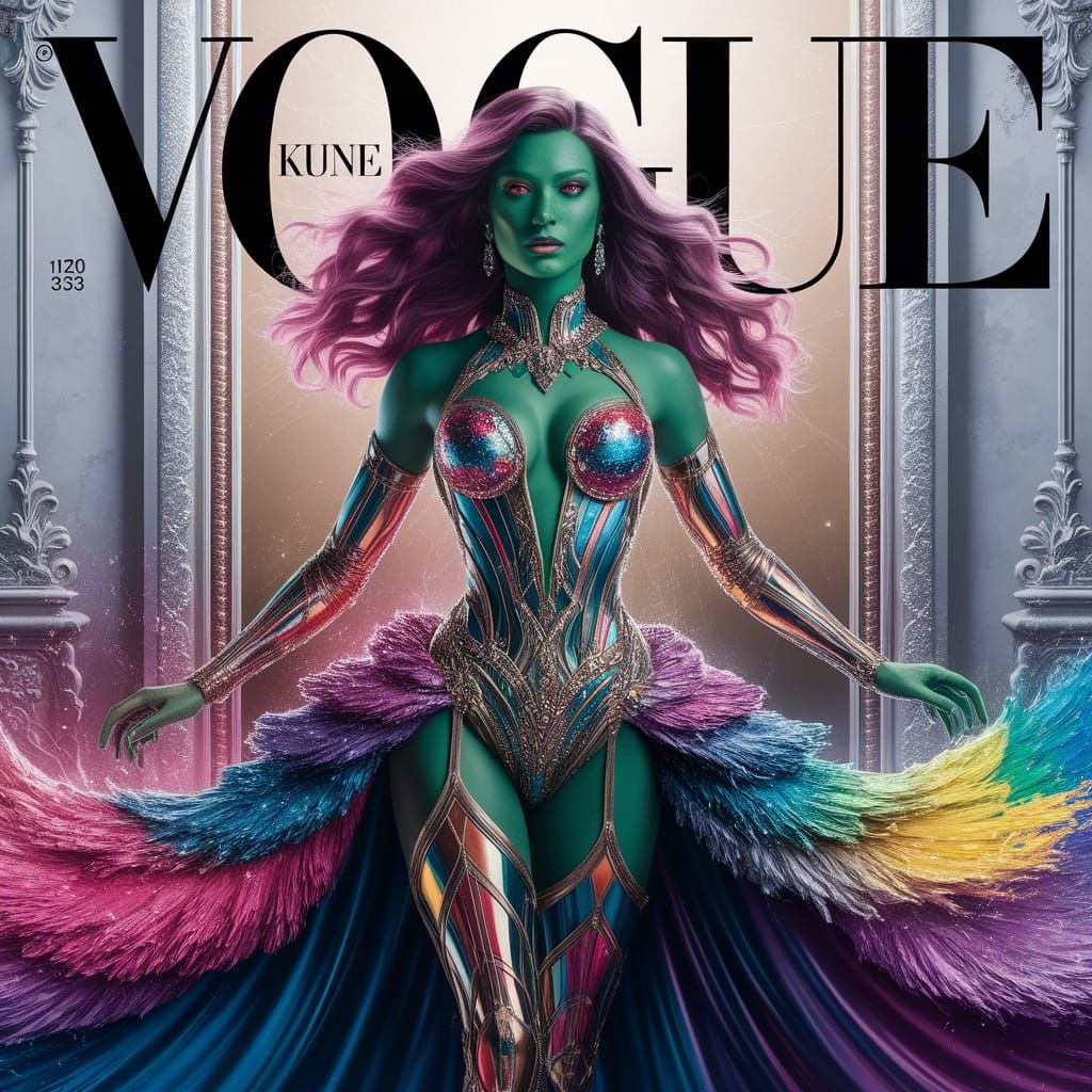 Gamora-esque Figure Graces Vogue Cover