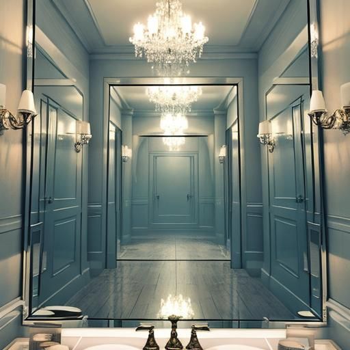 Mirrors in Dreams: A Surreal AI Image