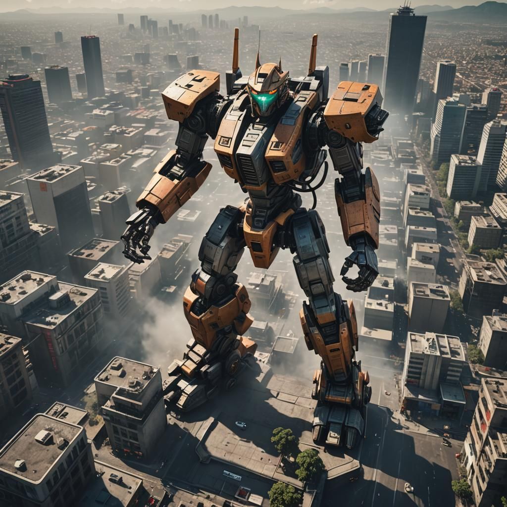 Mecha Over Mexico City