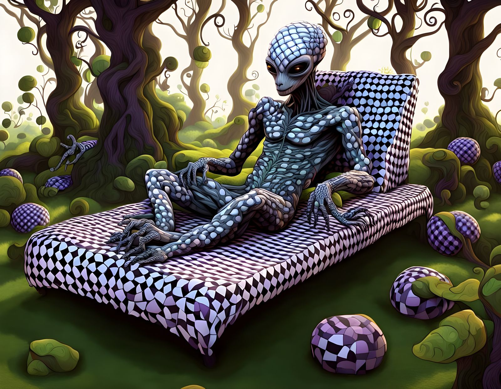 Sunbathing Alien