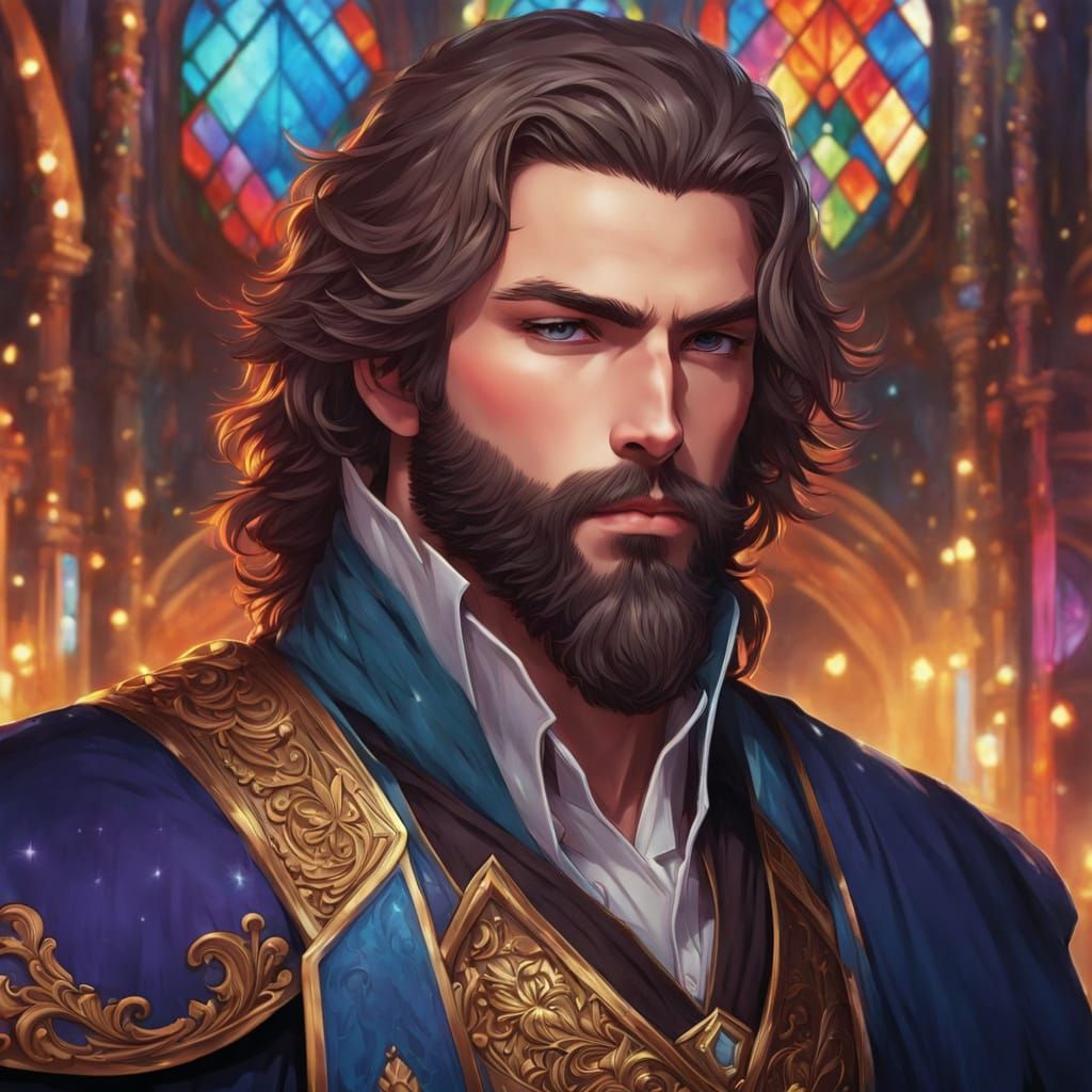 Handsome Young Lord in Anime Style