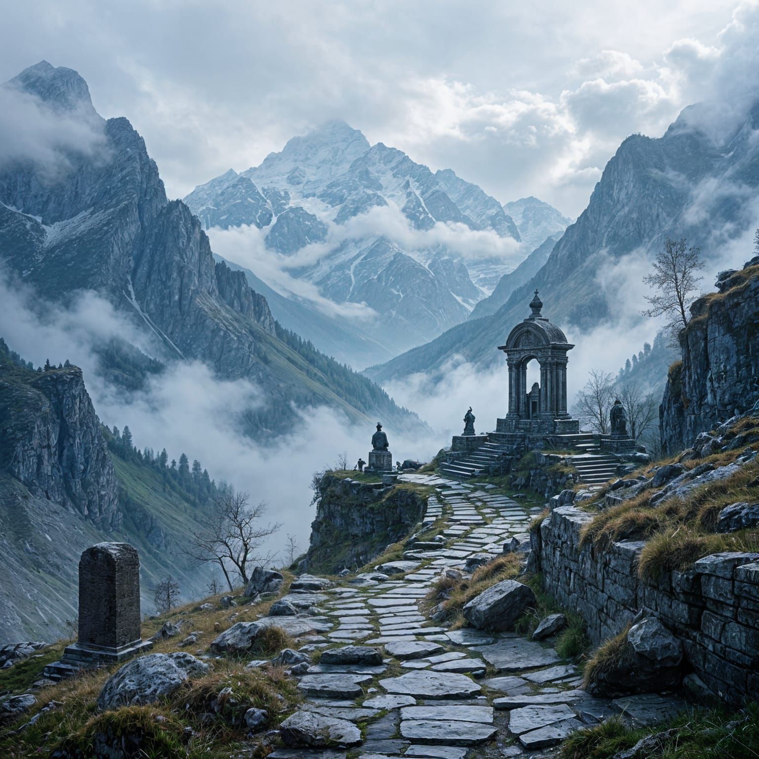 Hyperrealistic Ancient Romanian Secrets in Mountains