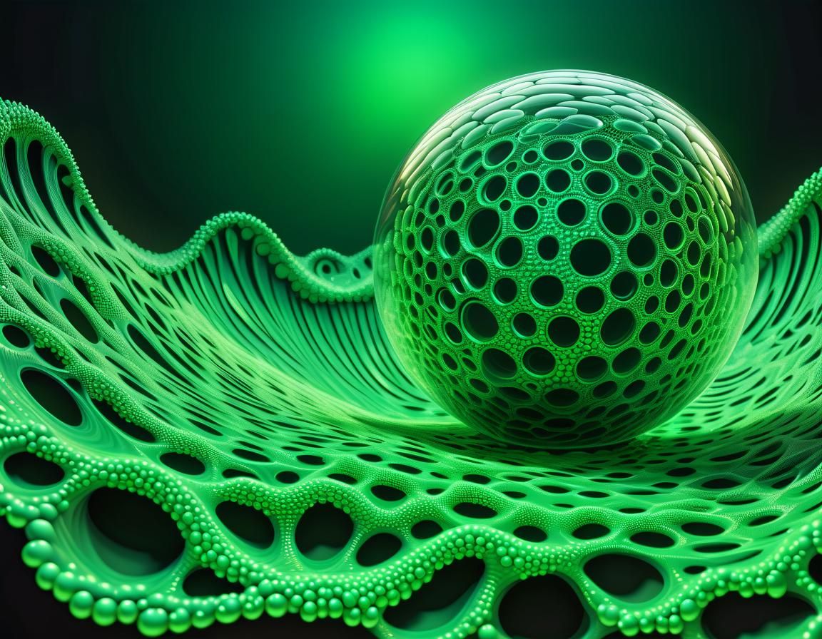 Glowing Nuclear Fuel Rod in Abstract Zentangle Style