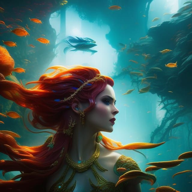 Alien Mermaid in Underwater Casino City