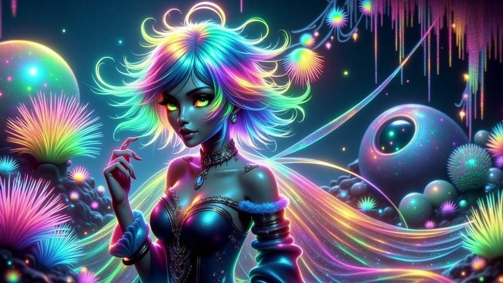 Bioluminescent Coral Reef Concept Art