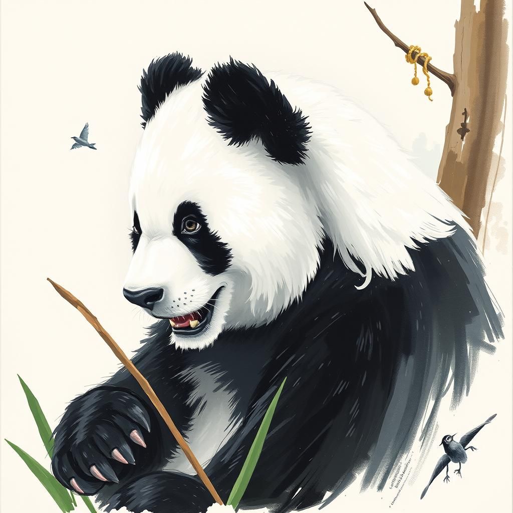 Panda Bear Drawing: A Creative Painting