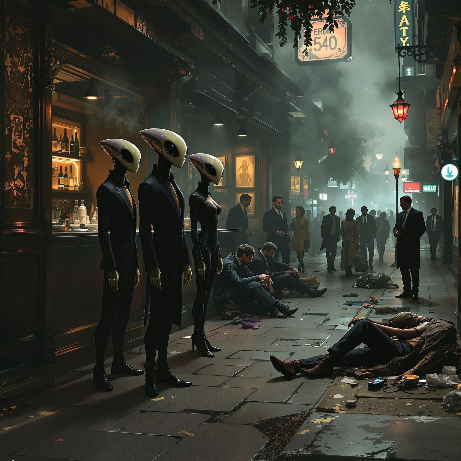 Aliens Witness Social Injustice in a Futuristic Bar