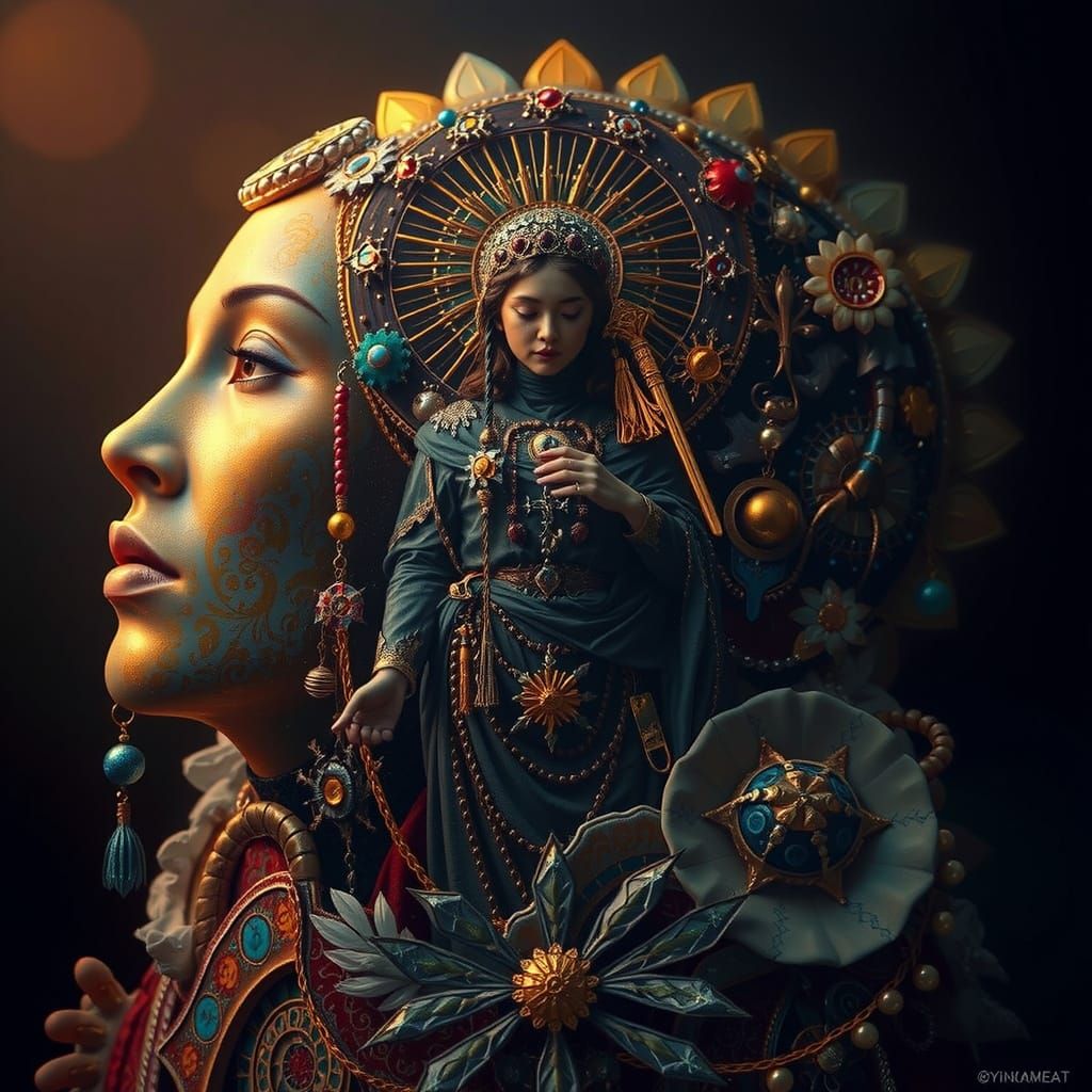 Masterpiece Painting of Beauty and Truth Radiating Excellenc...