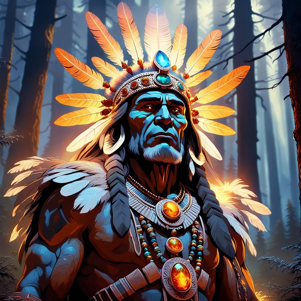 Mystical Vulcan Medicine Chief in Ethereal Concept Art