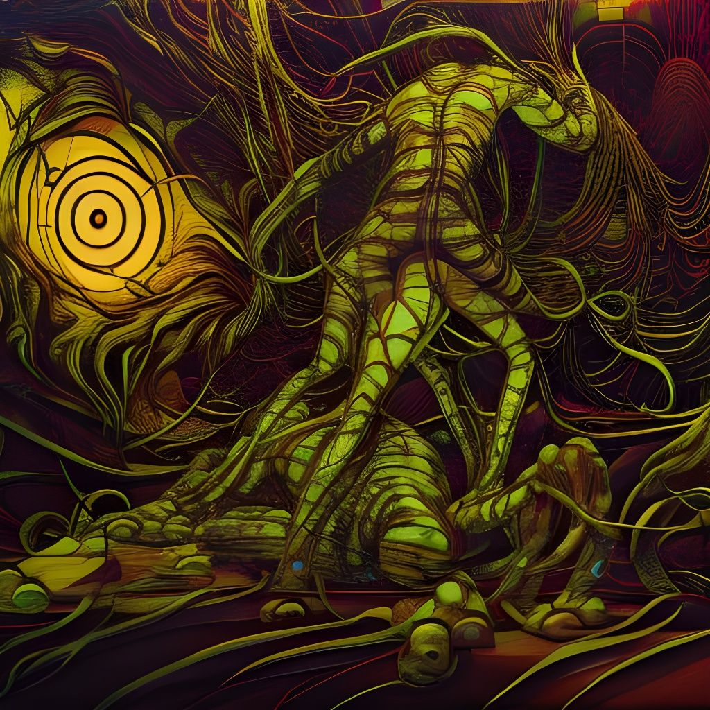 The Bees of Despair: A Gloomy Horror Art Piece