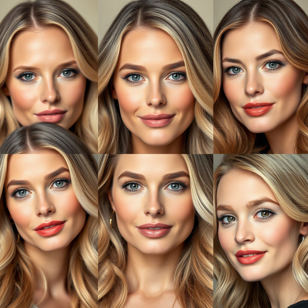 Professional Portrait of Seven Women with Blonde Hair