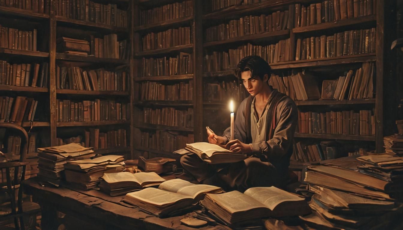 Intense Study in Dim Light: Anime Key Visual