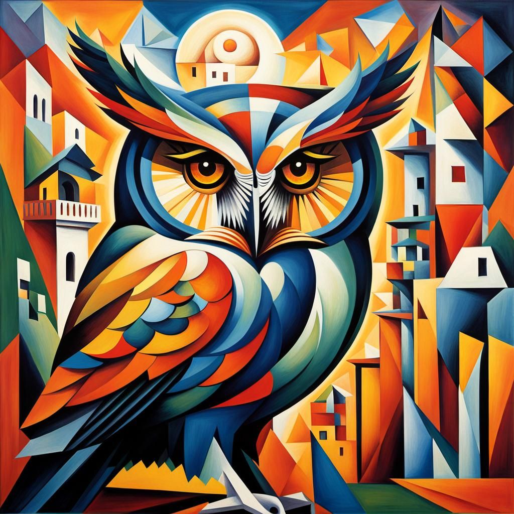 Owl and Condor in Philadelphia: Abstract Cubism