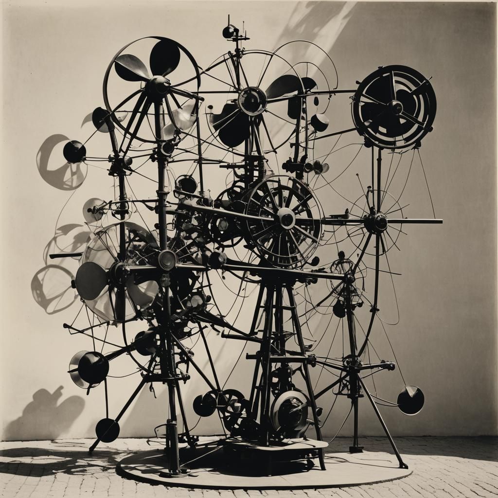 Kinetic Solar Art Inspired by Tinguely
