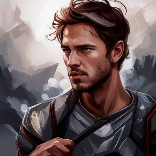 Fierce Young Hockey Player Trading Card Portrait