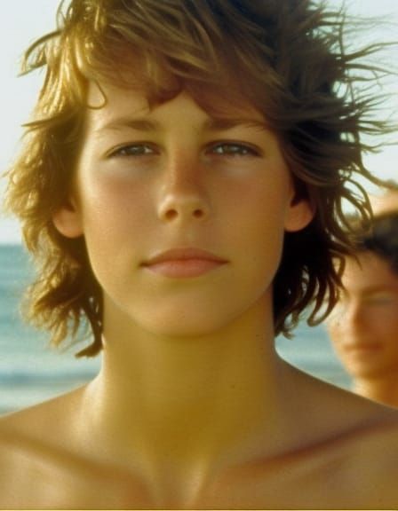 At the Beach - Jamie Lee Curtis