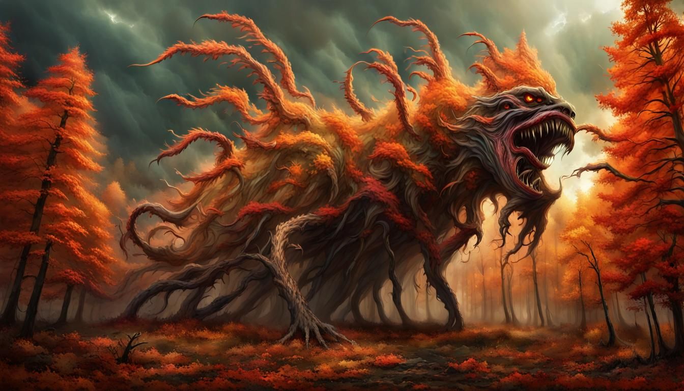 Autumn Wind Monster Rips Through Forest