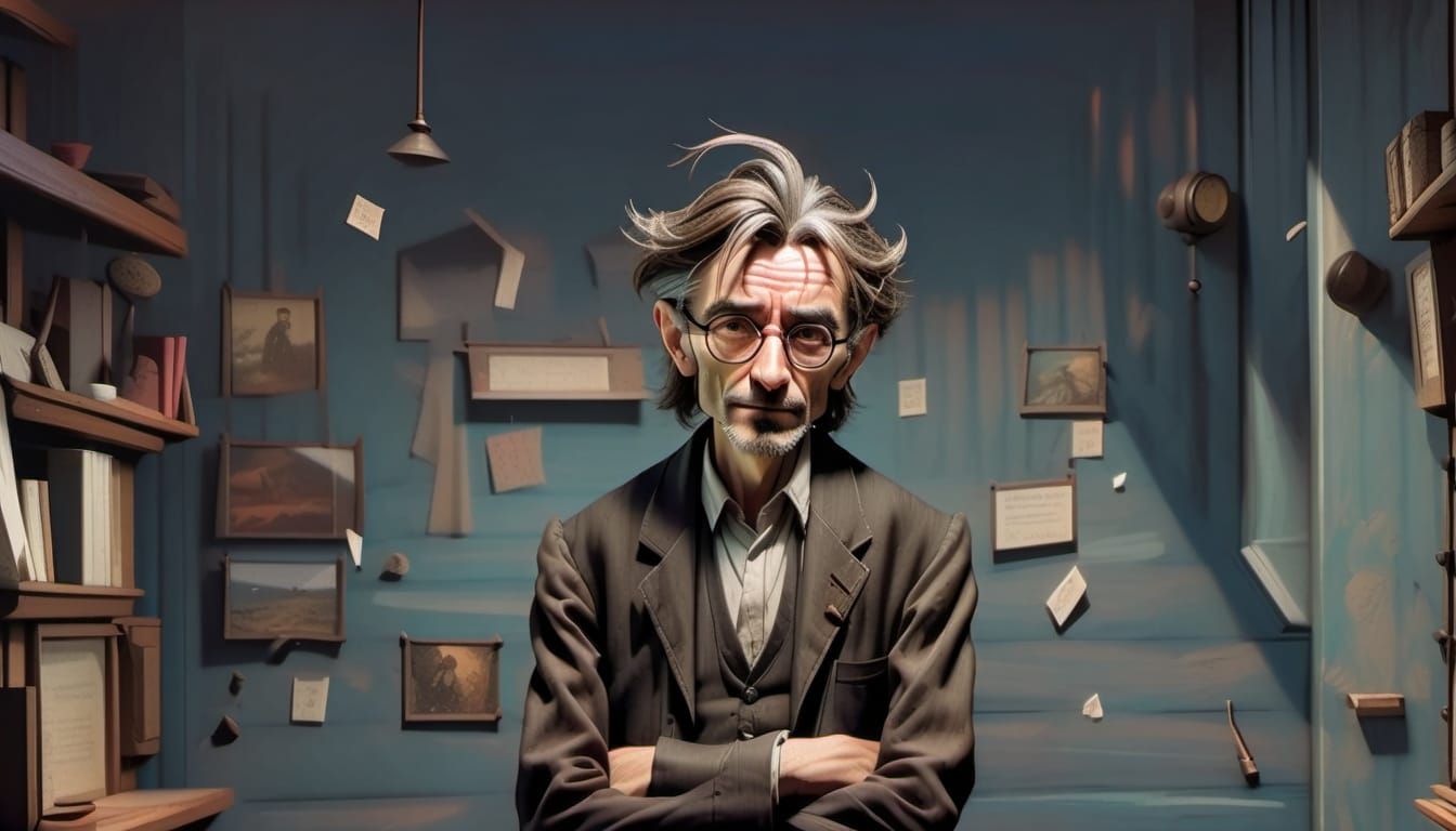 Firm Look in Modern Art Style