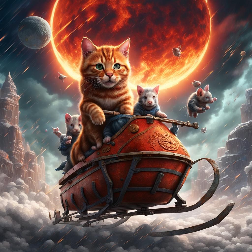 Evil Cat's Rainbow Rat Storm: A Fantastical Journey