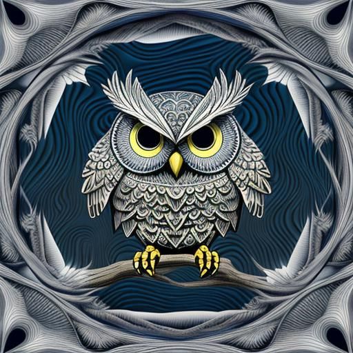 Abstract owl art #3