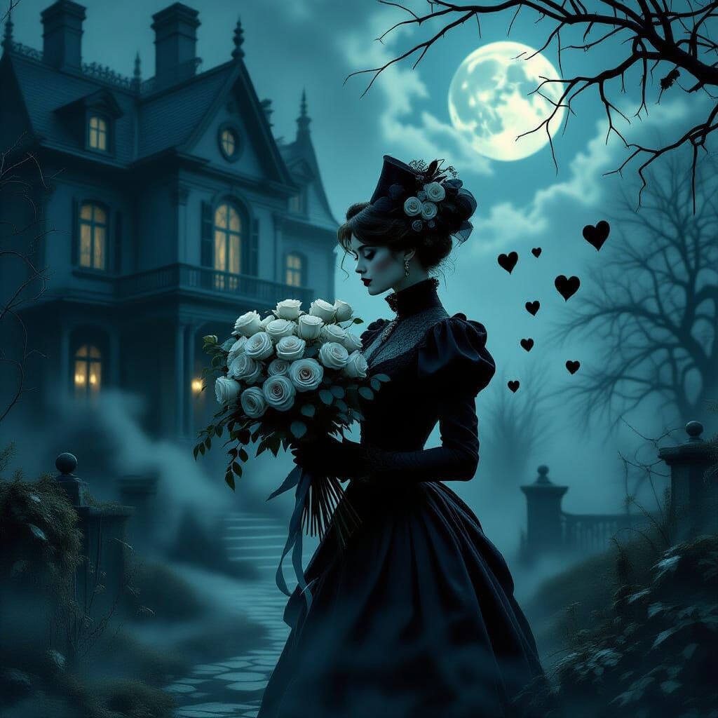 Ghostly Victorian Romance in Haunted Mansion